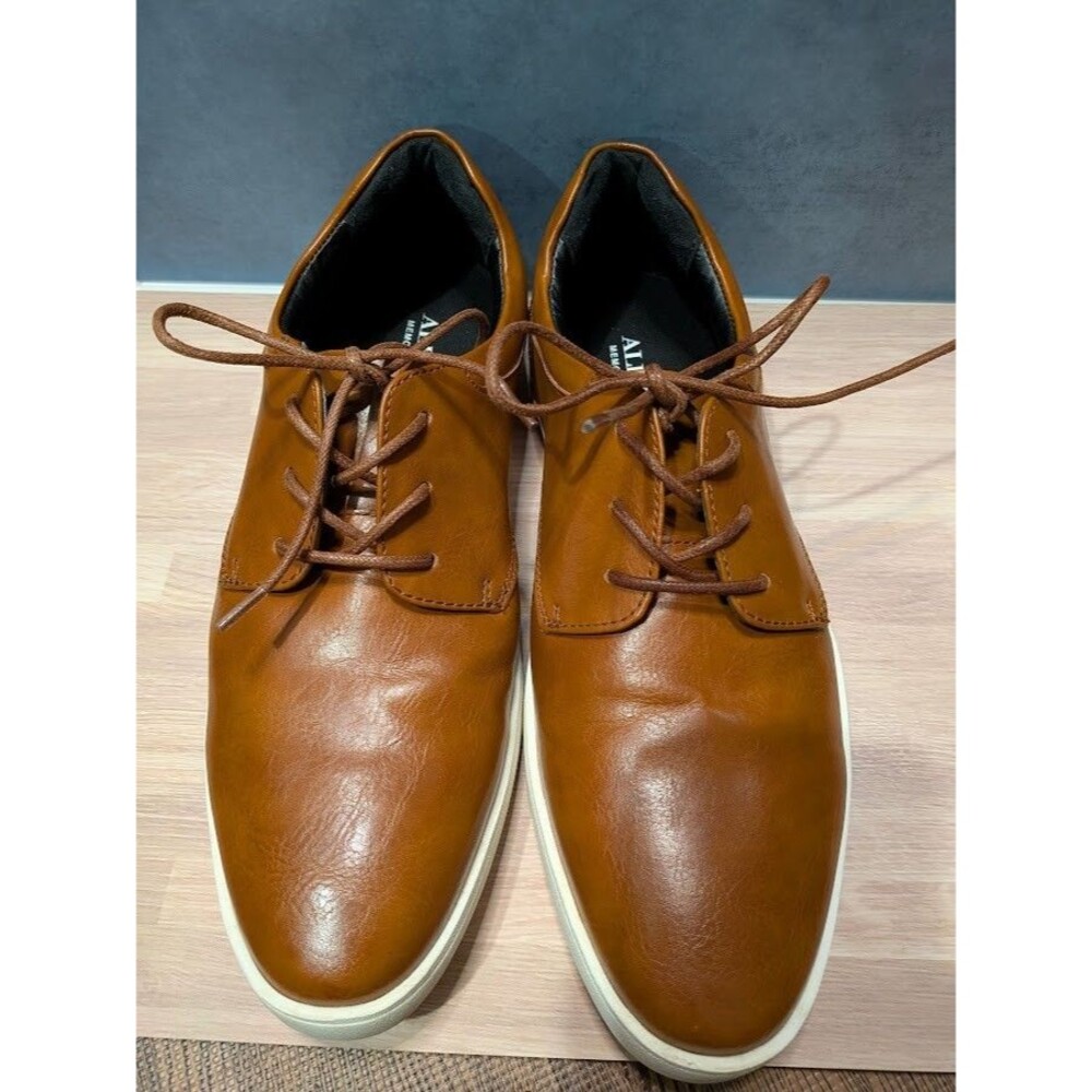 Alfani Elston Mens Lace Up Oxford Sneaker Chocolate Brown Memory Foam Sz 7.5